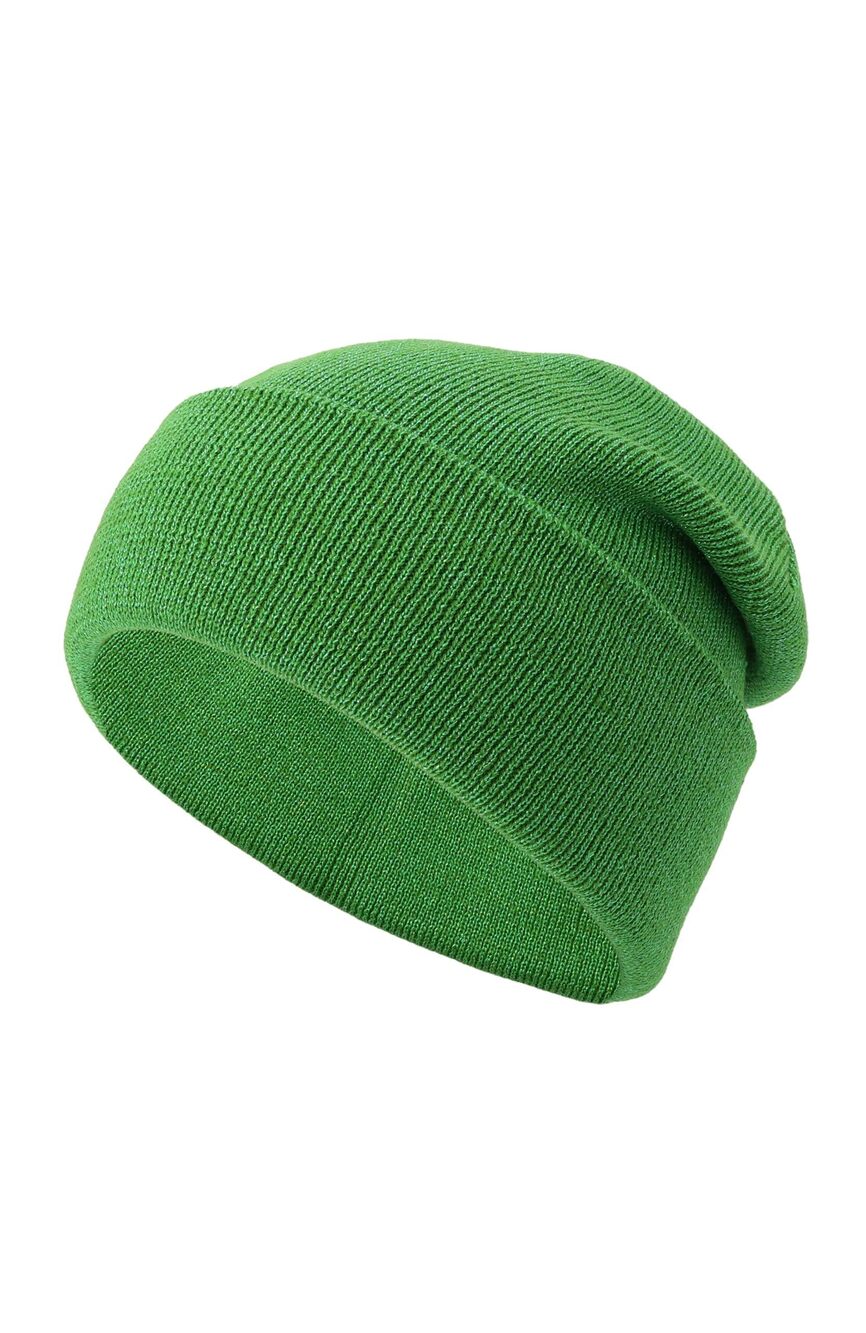 8067 Metallic Beanie, Winter Knit Hat, Wool Blend, ks Green, OS